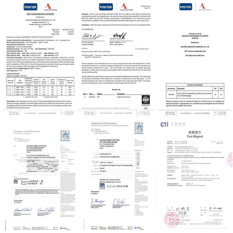 Landvac Slim 8.3mm Building Restoration Window Tempered Vacuum Insulated Glass