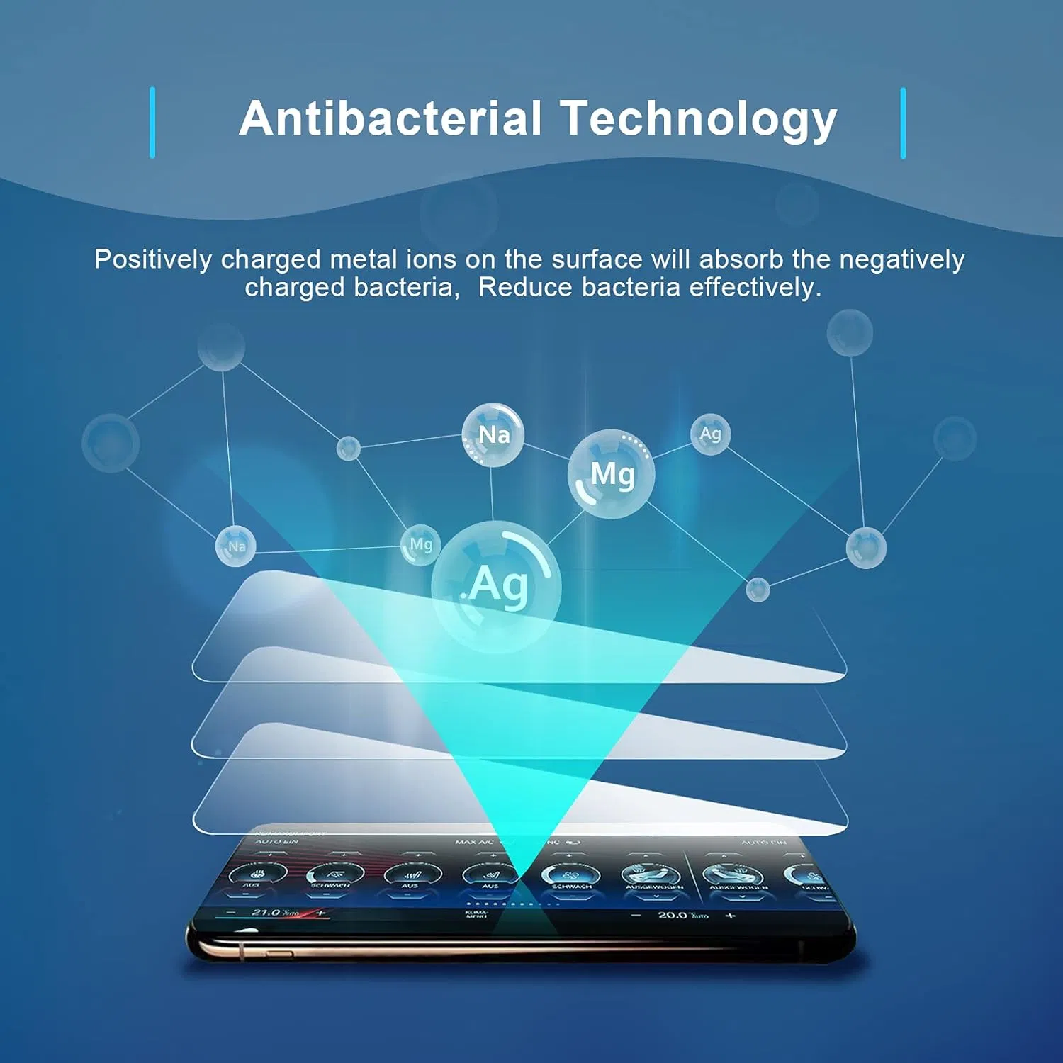 Curved Central Control Cover Glass for Electric Vehicles/ Media Displays/ Instrument Cover