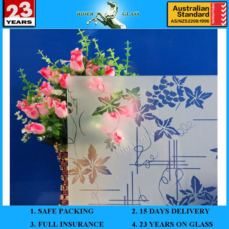 3-6mm Am-11 Decorative Acid Etched Frosted Art Architectural Glass