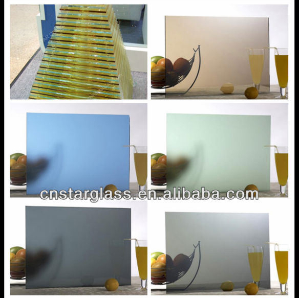 3-6/8/10mm Dark/Light Green/Grey/Golden/Euro Bronze/Blue/Black Tinted/Colored/Reflective Float Glass for Interior and Outside Glass