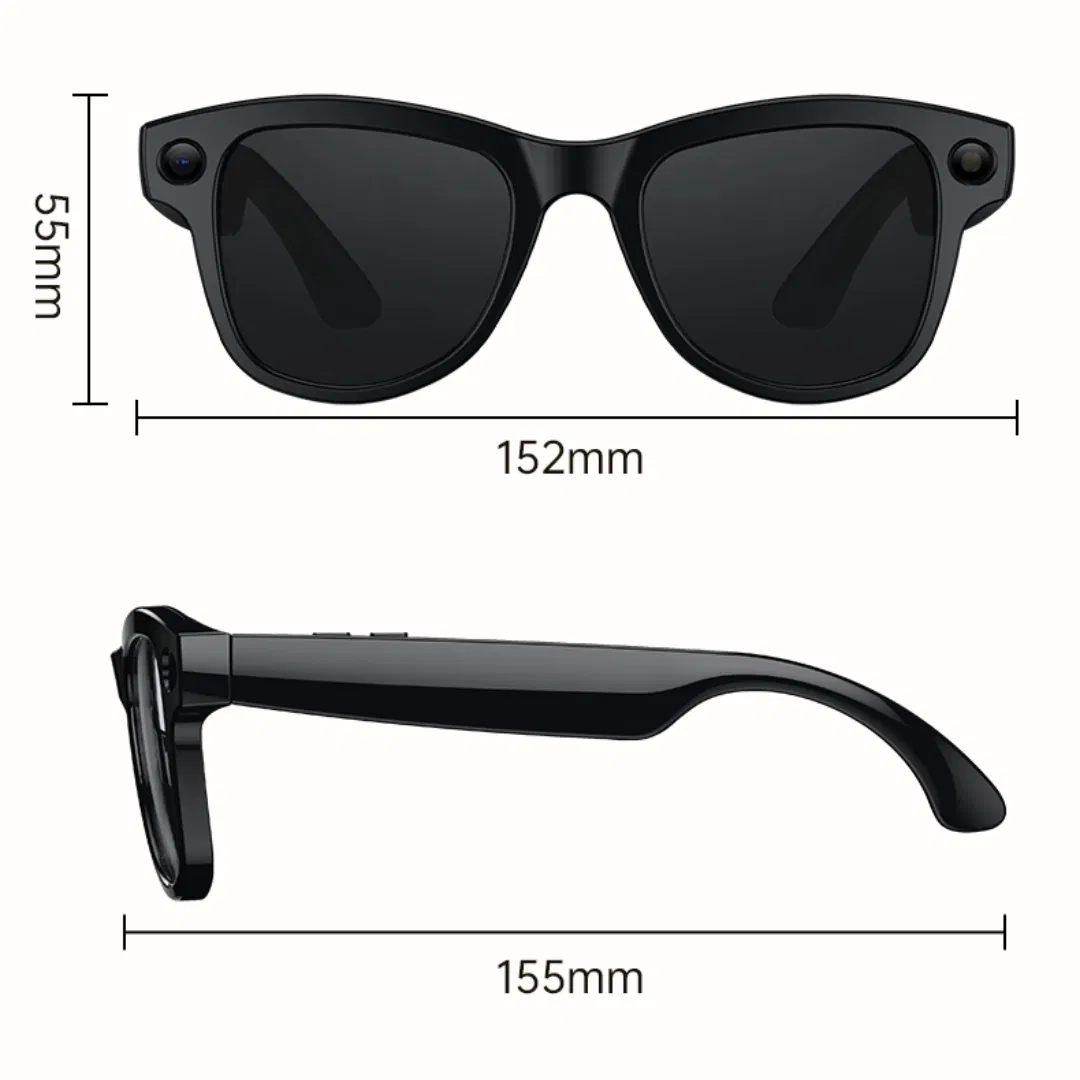 Ai Men Women WiFi Transfer Video Photo Gpt Music Smart Wearable Sunglasses Headset Smart Glass