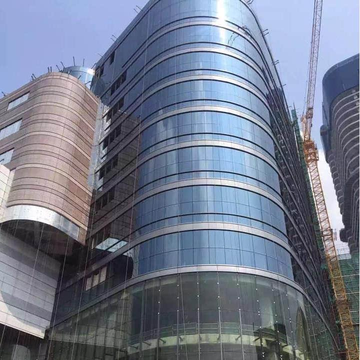 Custom Soundproof Curved Bent Double Glazed Insulated Glass for Hotel Facades Architecture