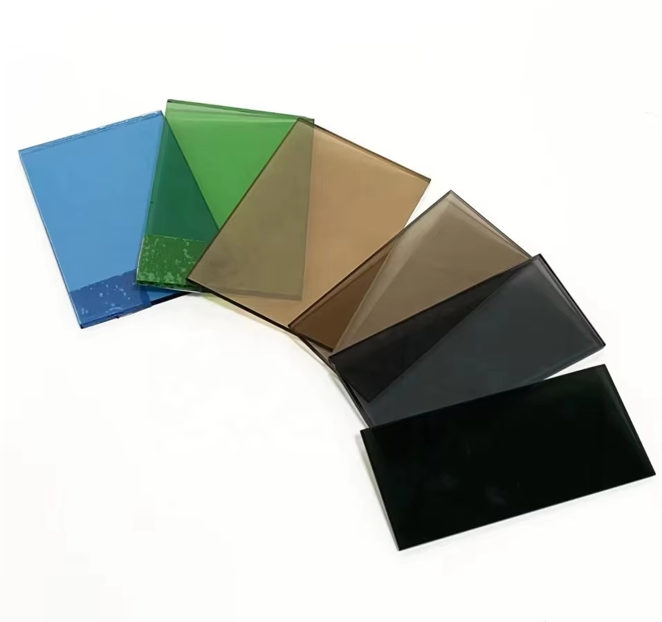 Black Green Blue Pink Color Glass Tinted Float Building Design Glass