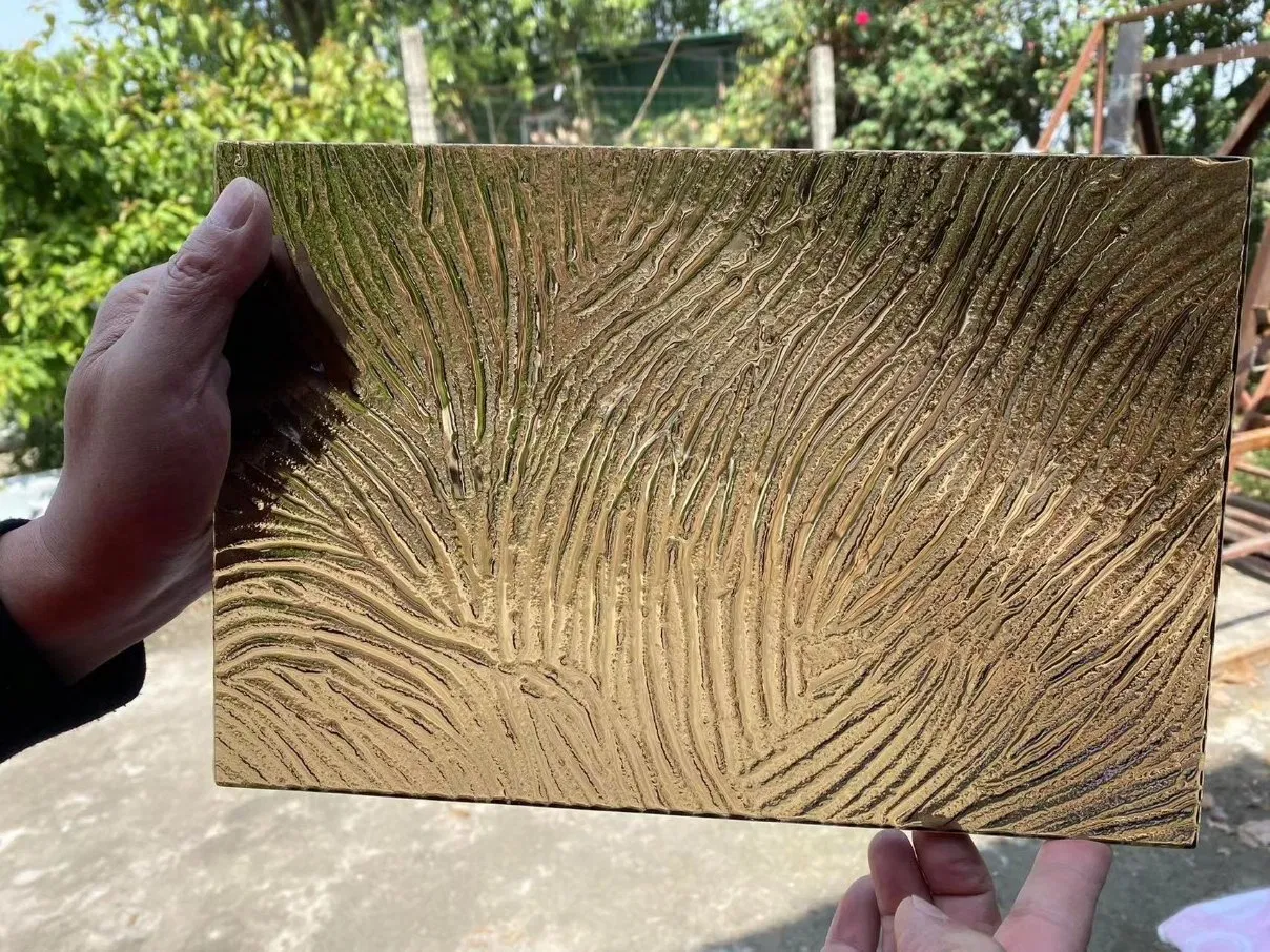 Hot Sale 5mm-12mm Decorative Hot Melt Glass Clear Tempered Patterned Textured Glass