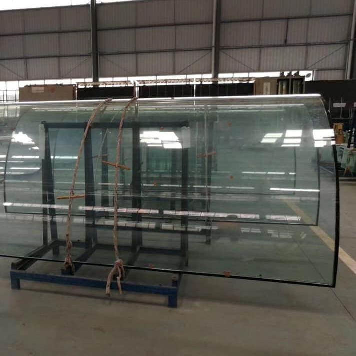 Custom Soundproof Curved Bent Double Glazed Insulated Glass for Hotel Facades Architecture