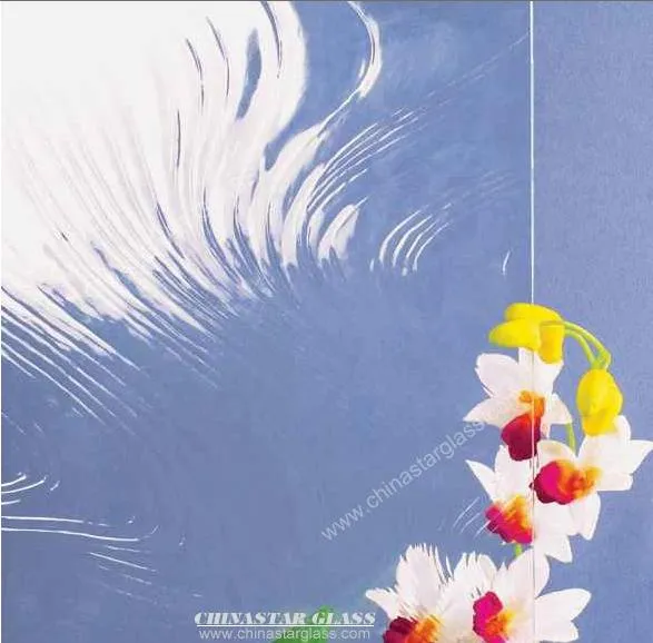 Blue Karatachi Patterned Glass