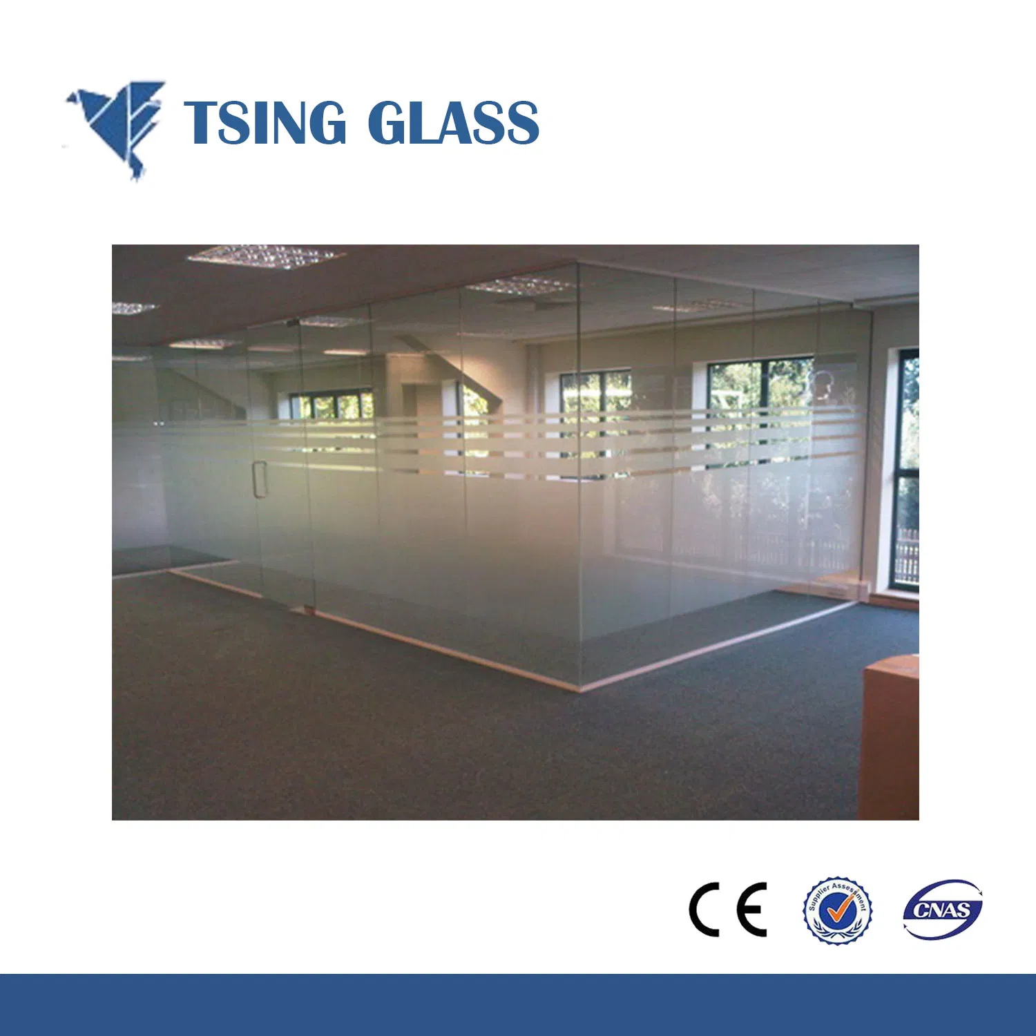 3-12mm Acid Etched Glass / Frosted Glass / Fingerprint Free Glass / Sandblasted Glass
