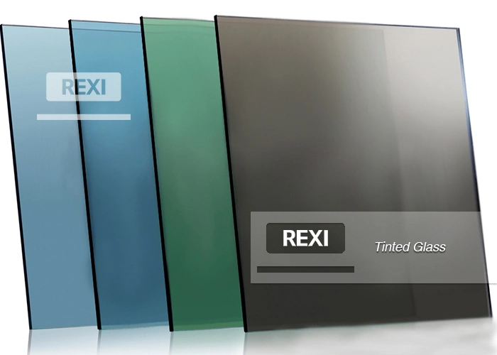 Bronze Dark Blue Green Grey Euro Gray Black Pink Golden Clear Silver Tinted Colored Stained Reflective Sheet Float Glass