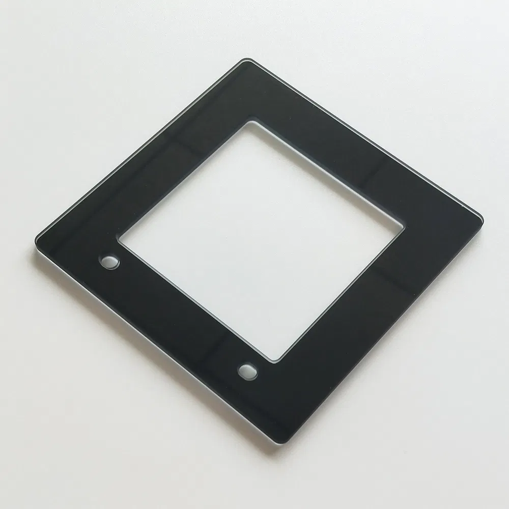 Customized 86*86*3mm Electrical Switch Glass, Switch Frame Tempered Glass Plate for Smart Dimmer Touch Switch