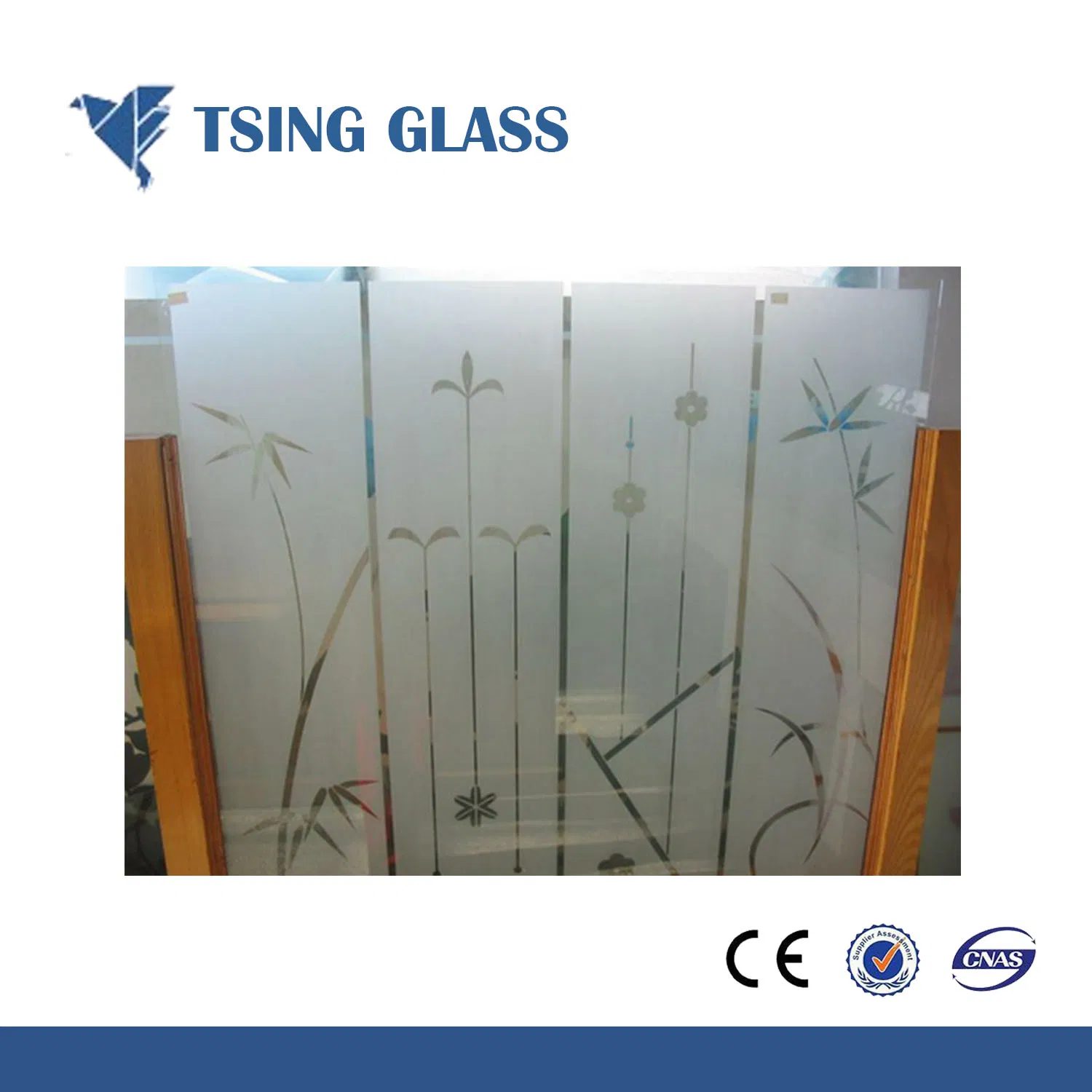 3-12mm Acid Etched Glass / Frosted Glass / Fingerprint Free Glass / Sandblasted Glass