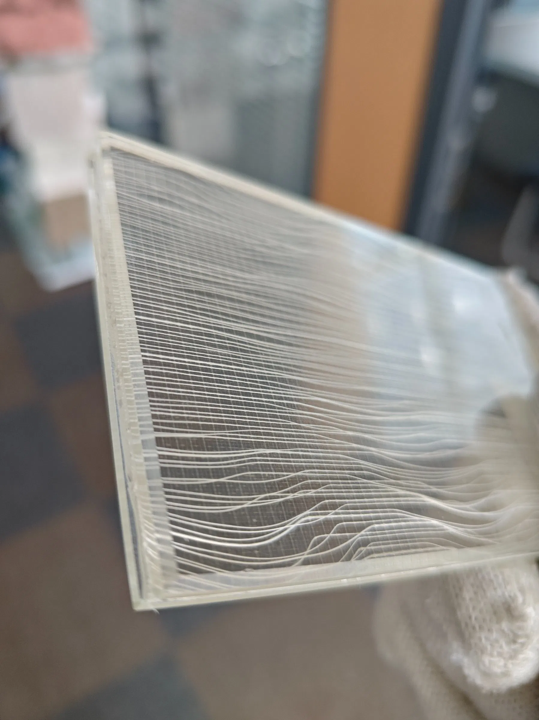 Patterned Glass Wired Laminated Glass Tempered Glass Auto Grade Glass 6.38 8.38 10.38mm