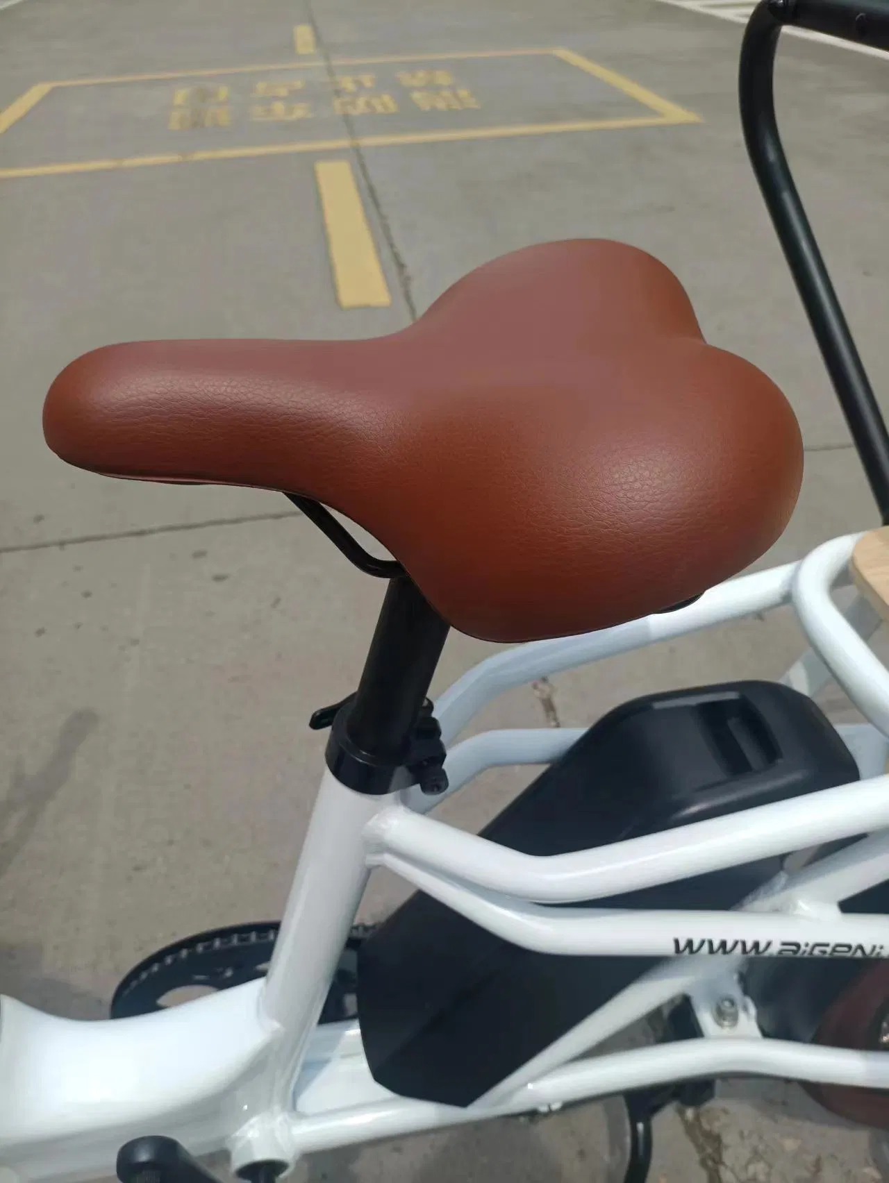 White Cargo Bike for 2 Babies