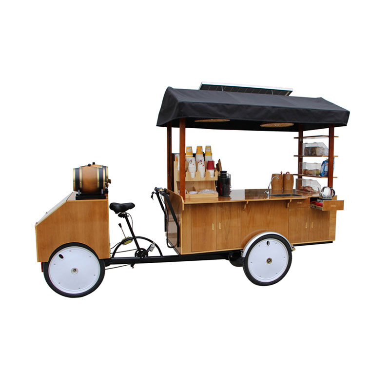 Customizable Electric Cargo Bike Street Vending Bicycle Adult Tricycle mobile Drink Bubble Tea Coffee Van Cafe Cart for Sale