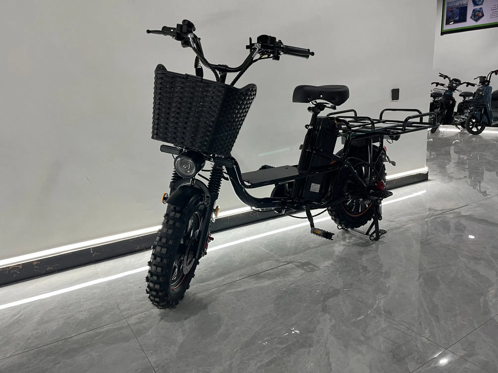 Electric City Bike for Commuting Family Cargo E Bike with Front Basket &amp; Rear Rack Delivery PRO Bicycle Y120max