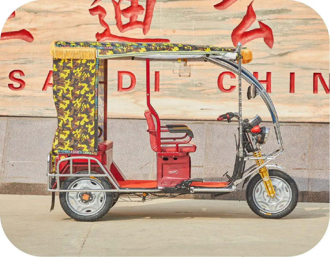 Electric Passenger Tricycle Side View