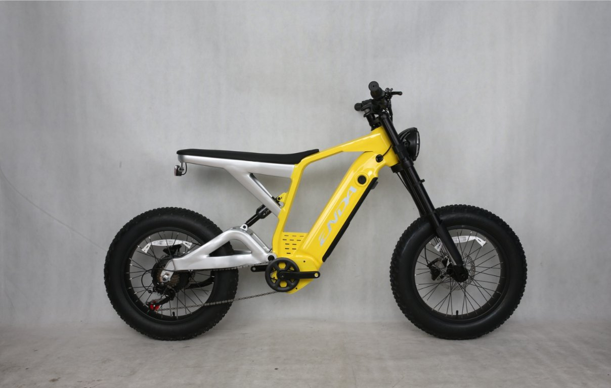 Powerful 48V 1500W Yellow Fat Tire Electric Bike for off-Road Adventures