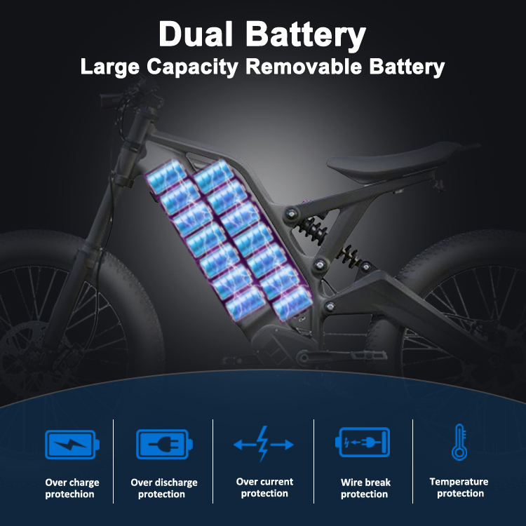 1000W 48V 25ah Lithium Battery Mountain 24 Inch Fat Tire MID Drive Electric Bike