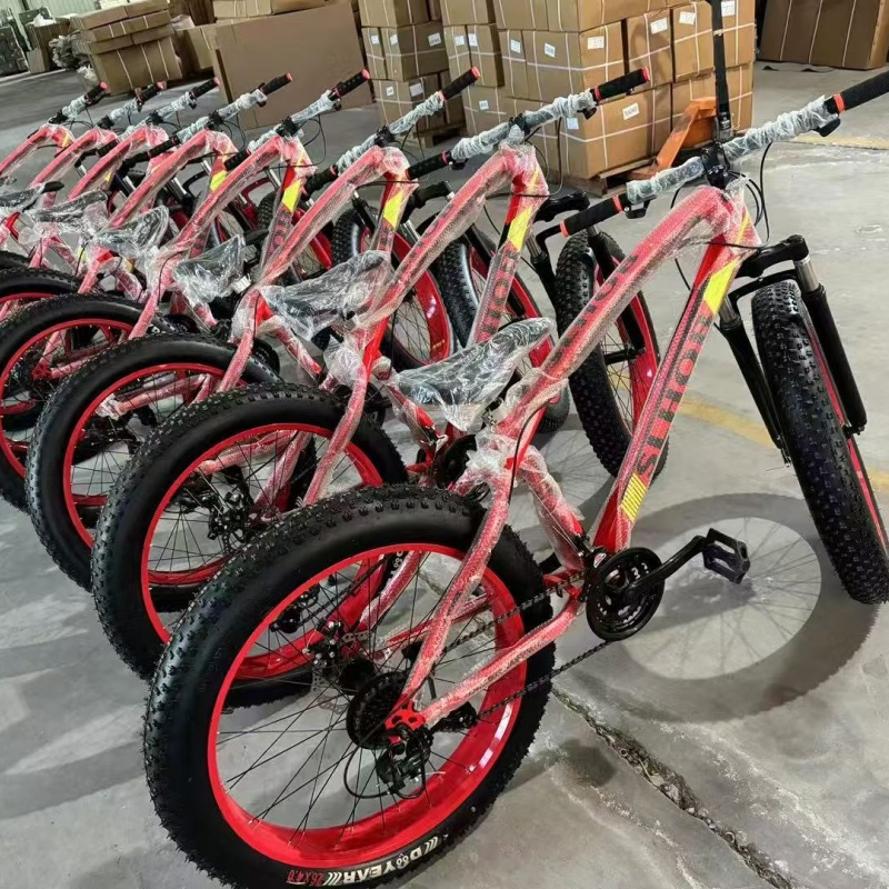 26 Inch Full Suspension Carbon Fat Tire Snow Road Downhill Mountain Bike