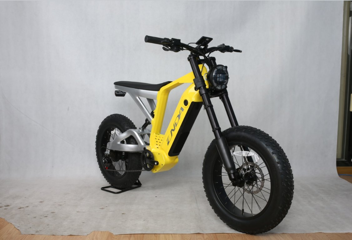 Powerful 48V 1500W Yellow Fat Tire Electric Bike for off-Road Adventures