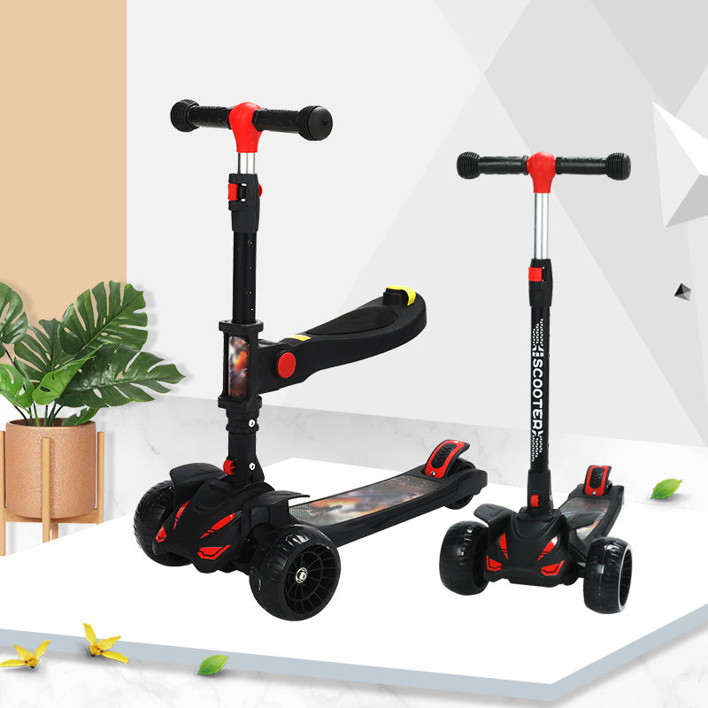 Hot Sale Folding Electric Kids 3 Wheel Kick Scooter Children Spray Kids' Scooter for Kids with Music Kids Scooter