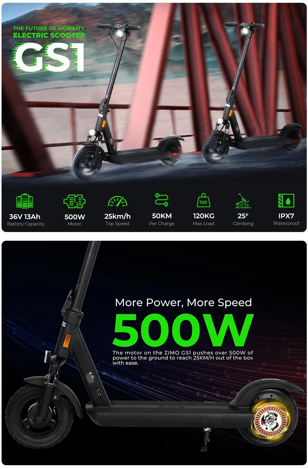 Electric Scooter GS1 View 1