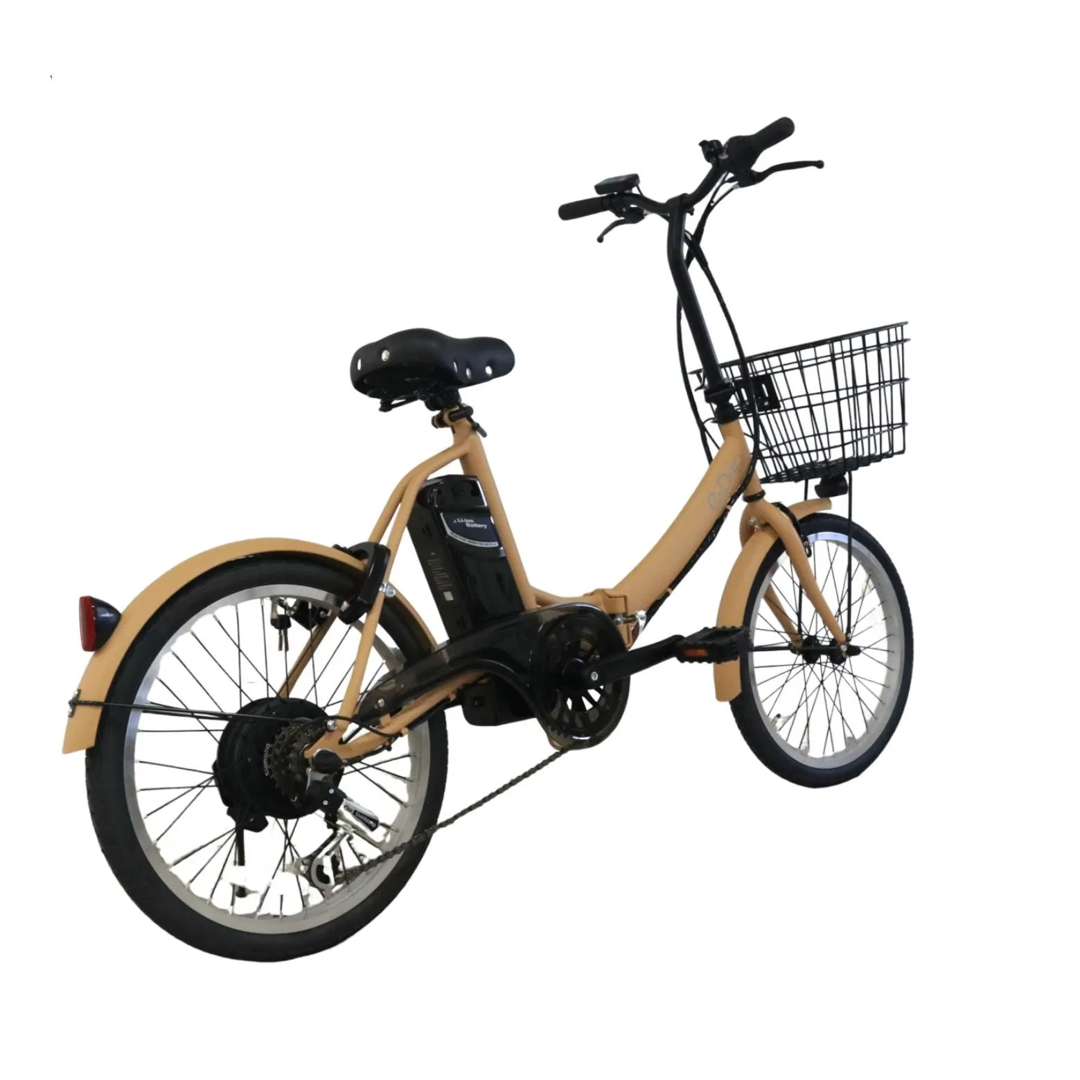 Step Thru City Electric Bike with Basket 24V Commuter Motor Bike
