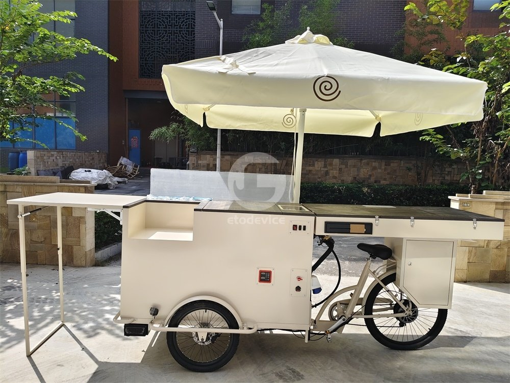 Mobile Food Bicycle Cart Fast Food Hot Dog Coffee Street Cargo Bike
