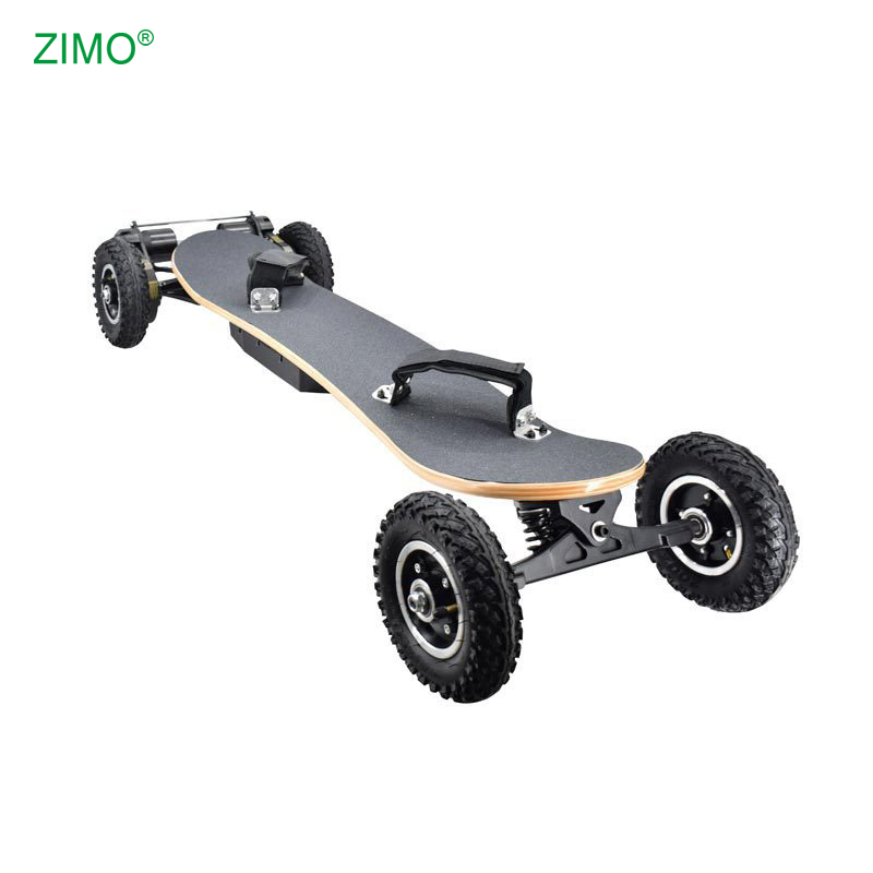 Black 4 Wheel Electric Powered Skateboard