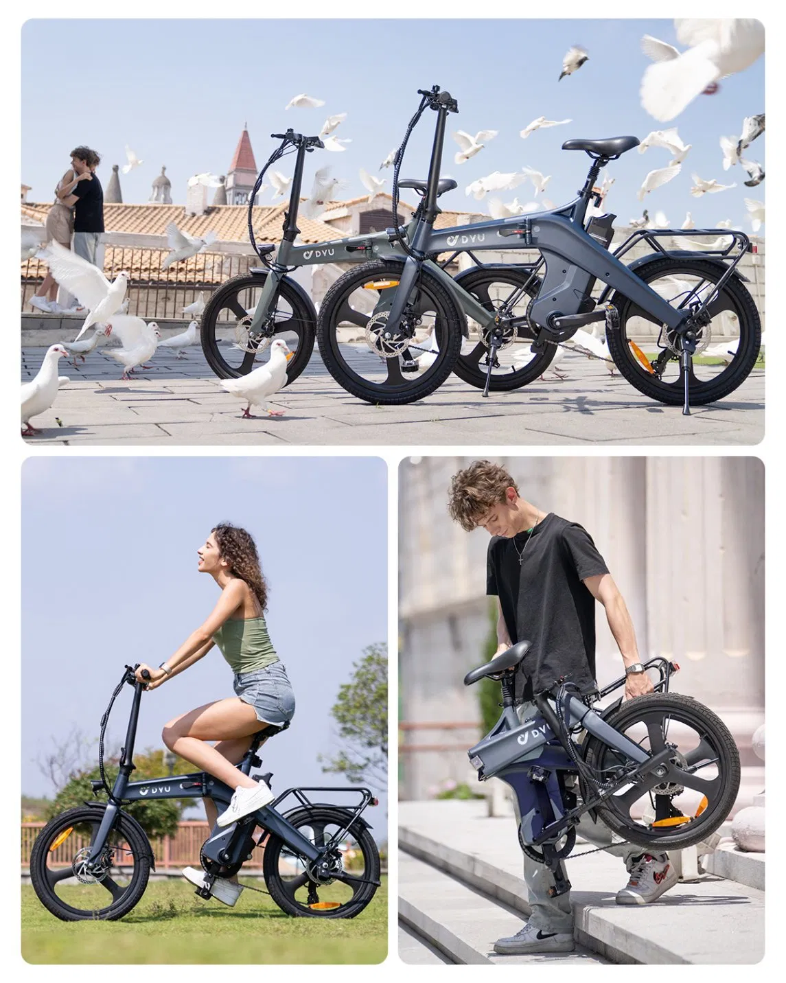 Wholesale New Design 36V Electric Bike 250W Road Bike 25km/H Max Speed Removable Battery Adult Folding Electric Bicycle