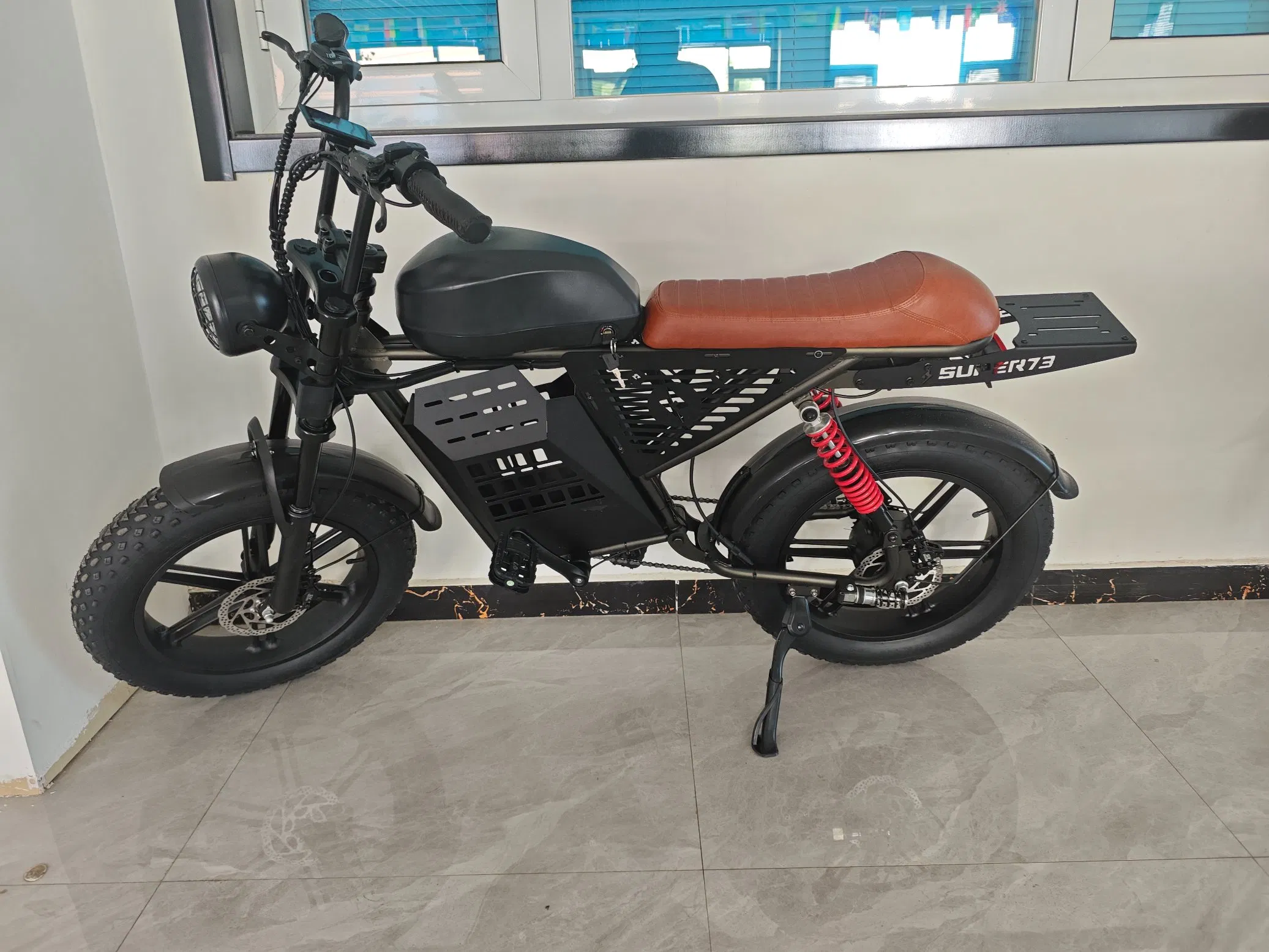 Fast E Bike Electric Fat Tire Full Suspension Cross Hybrid Bike 45km 40km/H Hub Motor Electric Beach Bicycle 20 Inch