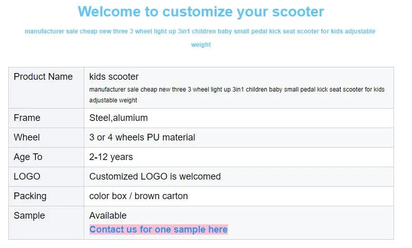 Scooter Overview