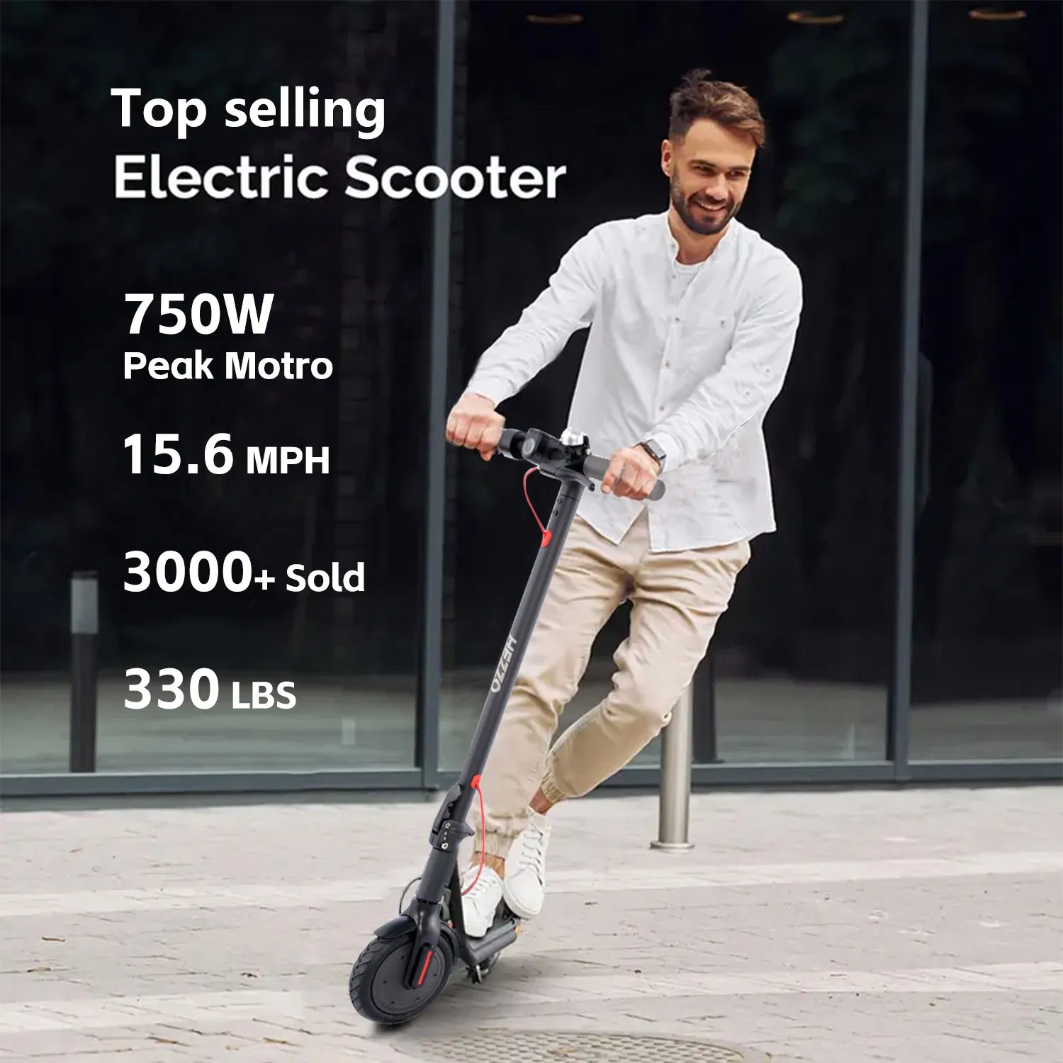 Hezzo Electric Scooter 8.5" 36V 350W Self-Balance 10.4ah Folding Kick Escooter Smart APP