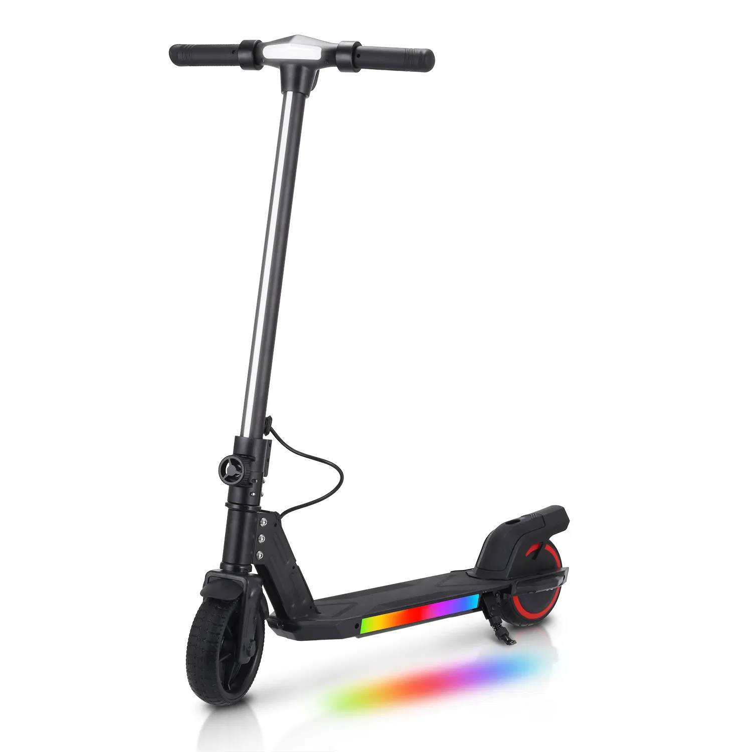 Newest Two Wheel Foldable Electric Cycle Scooter for Kids 6.5inch Tire 130W Brushless Hub Motor Kick Scooter with LED Lights Mini Escooter