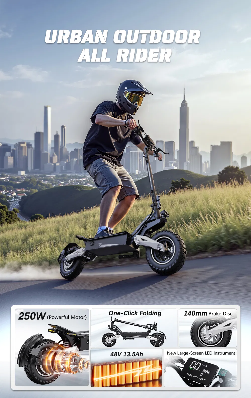 Fast Folding Off Road Electric Scooter