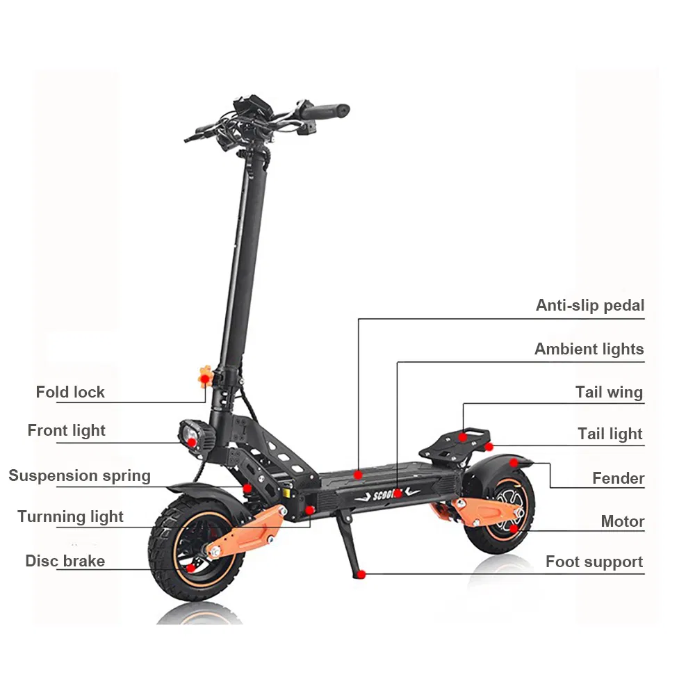 EU USA Free Shipping G2max 2 Wheel Electric Scooter with 48V 21ah Lithium Battery 1200W Motor Long Range Self-Balancing Electric Mobility Scooter for Adults
