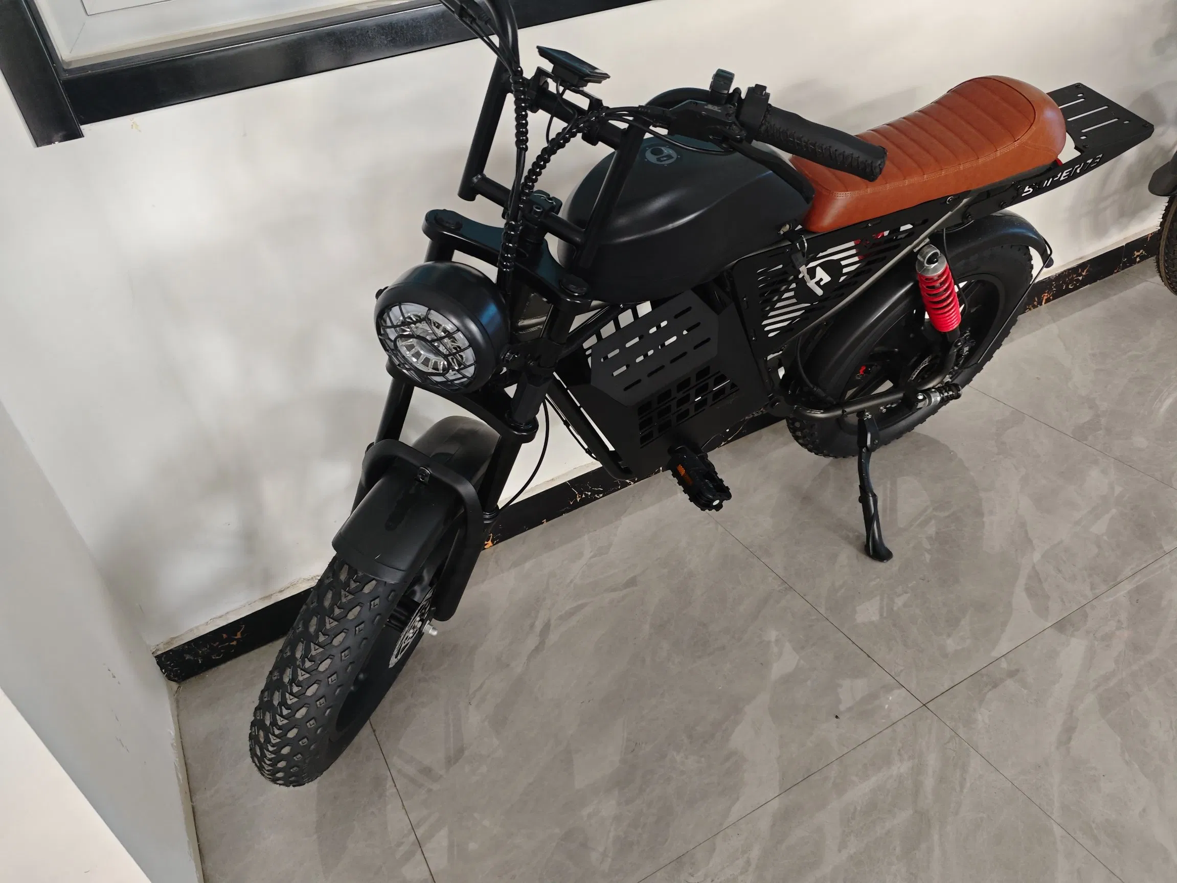 Fast E Bike Electric Fat Tire Full Suspension Cross Hybrid Bike 45km 40km/H Hub Motor Electric Beach Bicycle 20 Inch