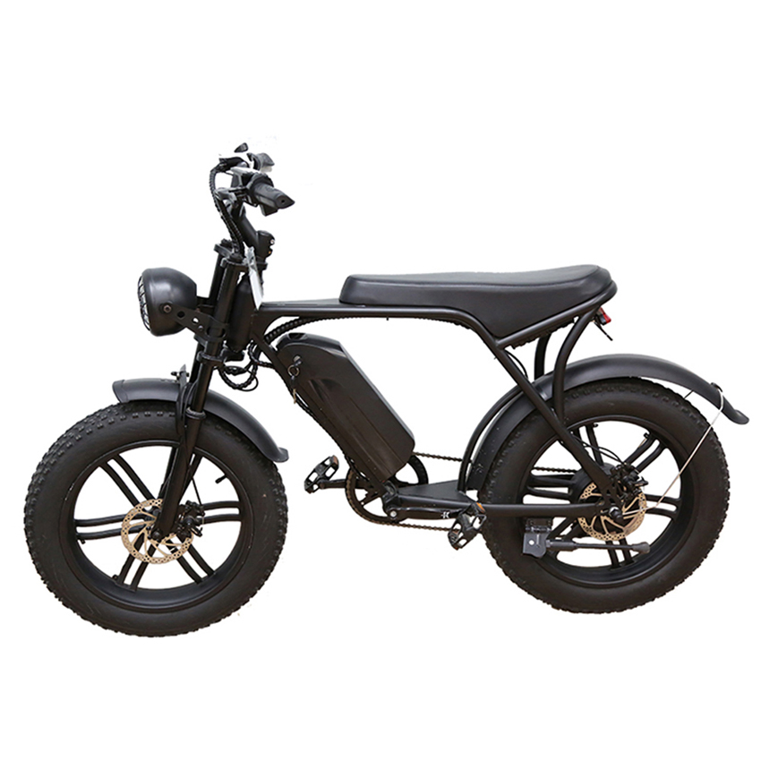 Wholesale Motorcycle Style Retro Dirt Electric Bike 20 Inch Fat Tire Ebike with 500W Brushless Motor 48V Lithium Battery
