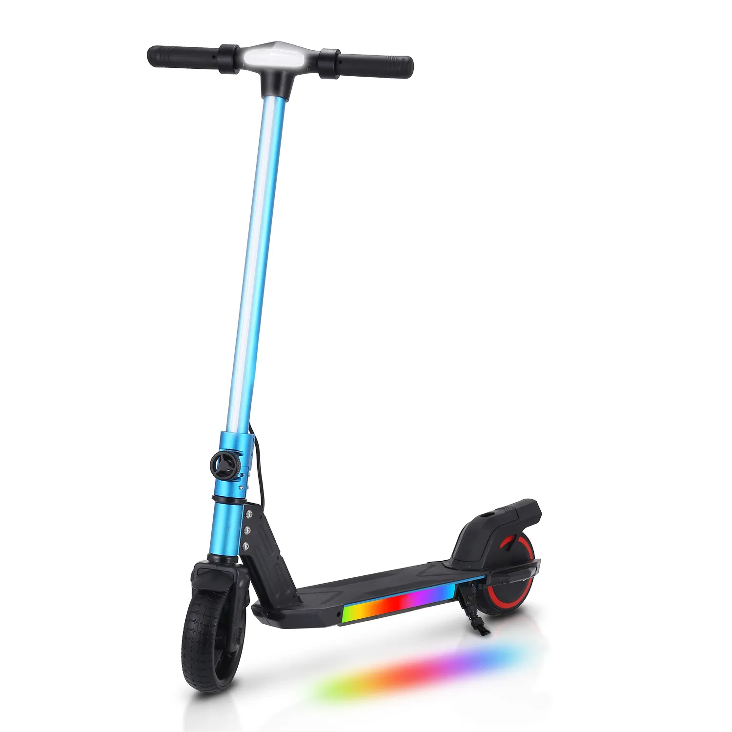 Newest Two Wheel Foldable Electric Cycle Scooter for Kids 6.5inch Tire 130W Brushless Hub Motor Kick Scooter with LED Lights Mini Escooter