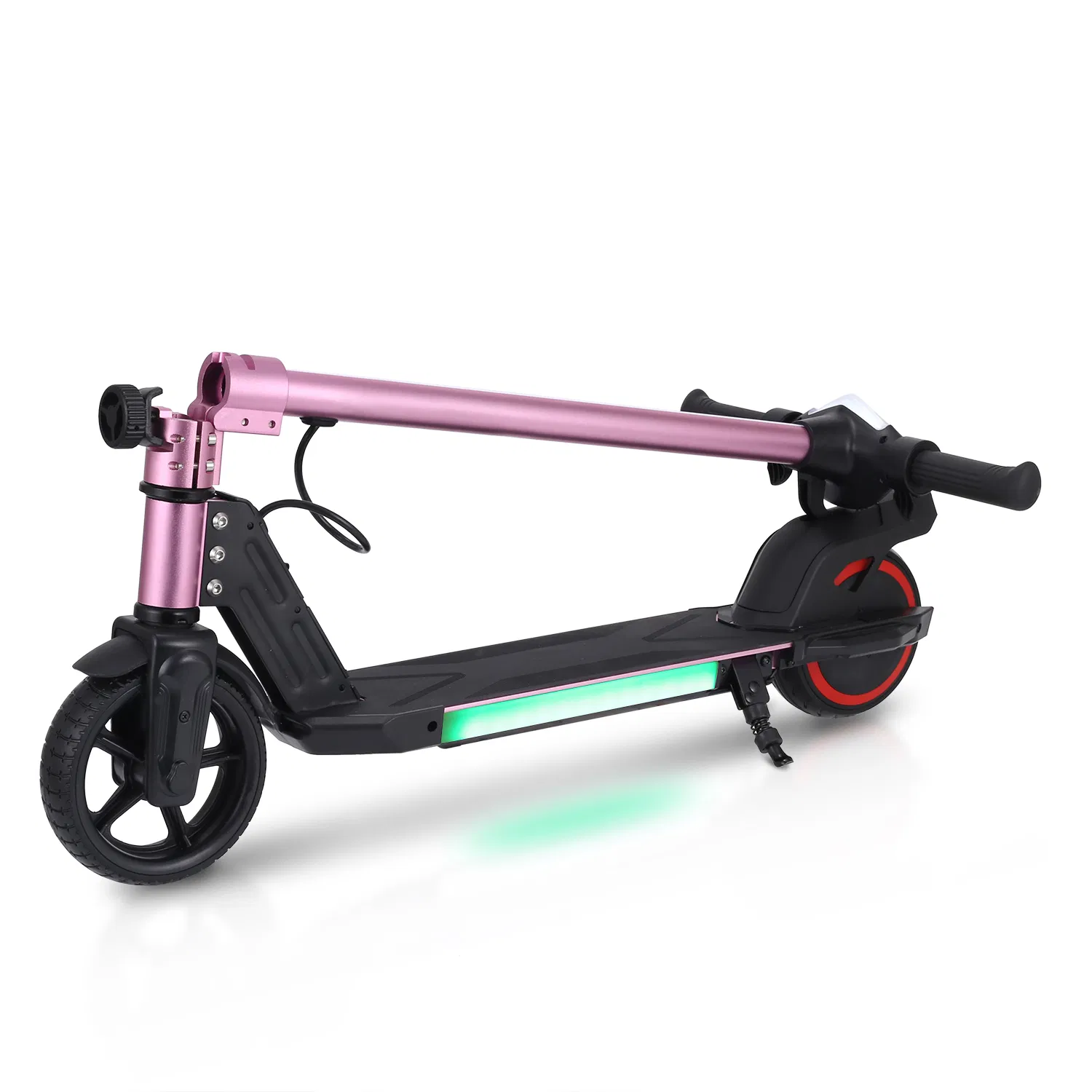 Newest Two Wheel Foldable Electric Cycle Scooter for Kids 6.5inch Tire 130W Brushless Hub Motor Kick Scooter with LED Lights Mini Escooter