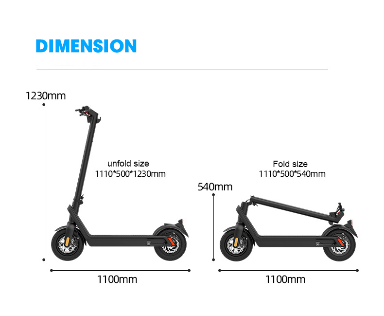 OEM CE Approved 500W Self-Balancing ATV Folding Light All The Electric Scooters E Scooter