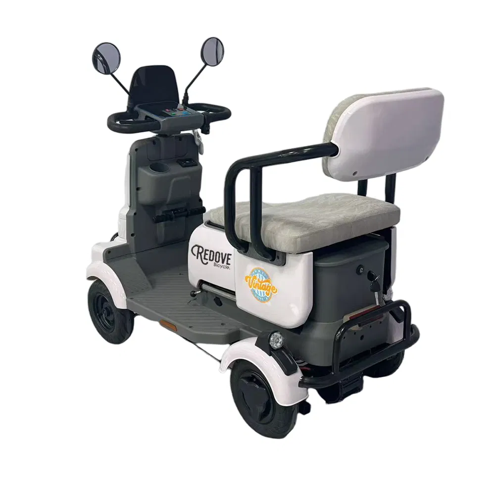 Cheap Three Wheel Electric Mini Tricycle with Roof for Adult White Black Color Cutomized Body Motor Acid Power Battery Cargo Tricycle for Passenger