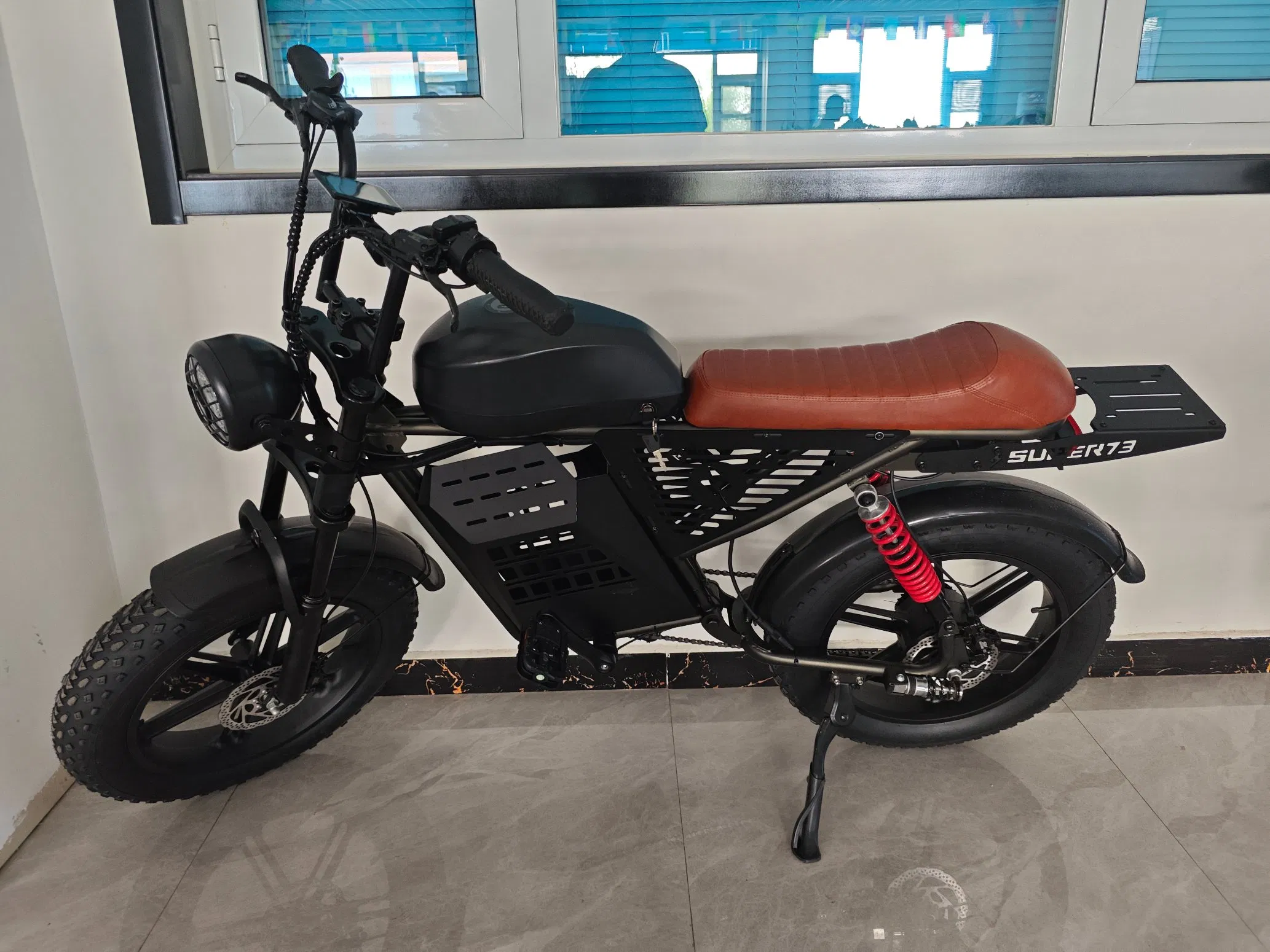 Fast E Bike Electric Fat Tire Full Suspension Cross Hybrid Bike 45km 40km/H Hub Motor Electric Beach Bicycle 20 Inch