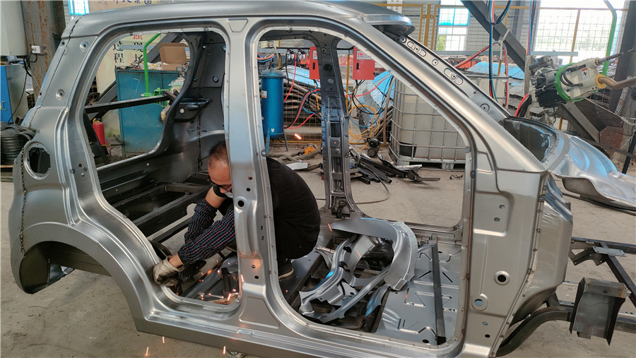 Secondary welding process for electric bicycle frame assembly quality assurance