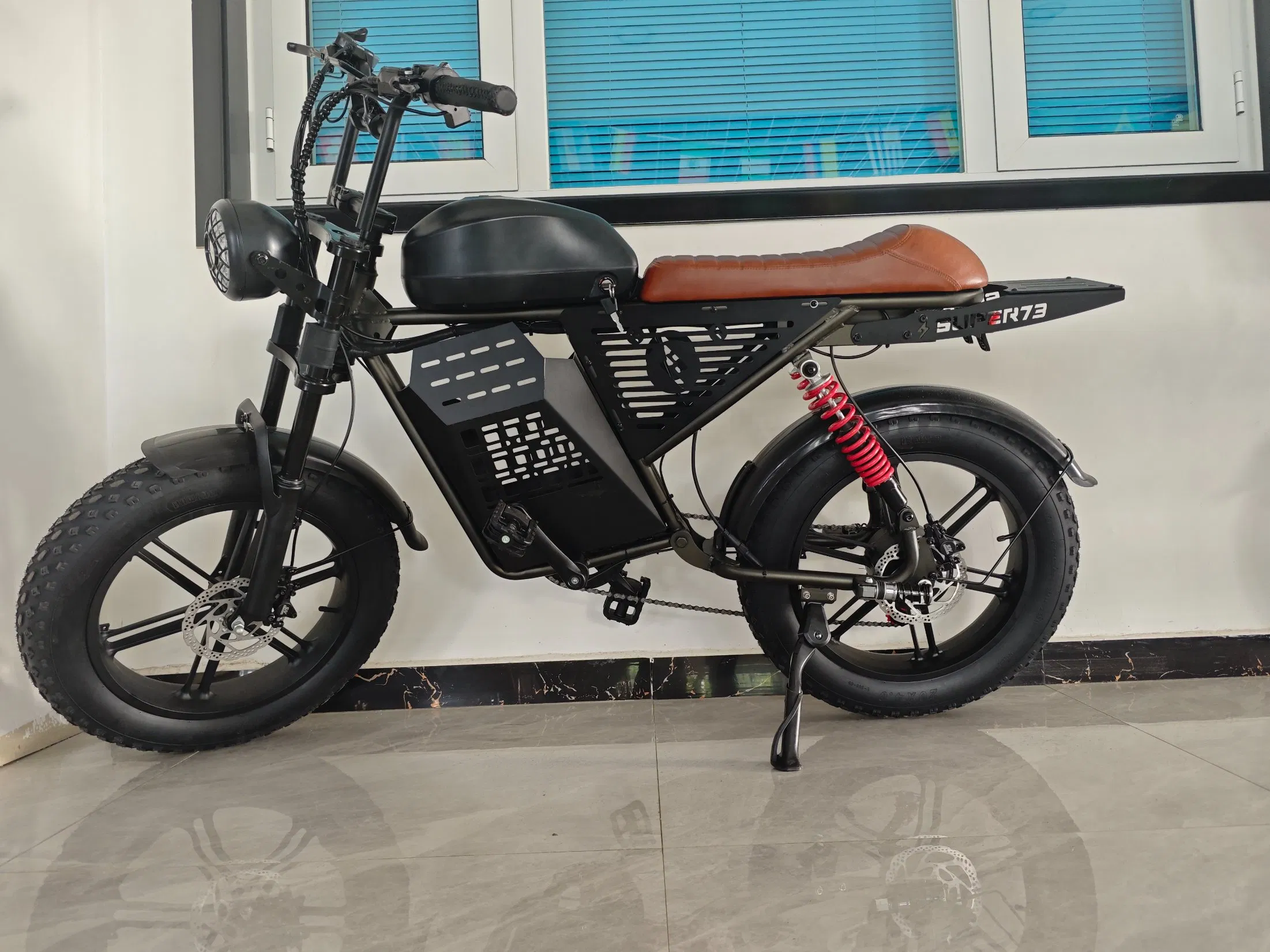 Fast E Bike Electric Fat Tire Full Suspension Cross Hybrid Bike 45km 40km/H Hub Motor Electric Beach Bicycle 20 Inch