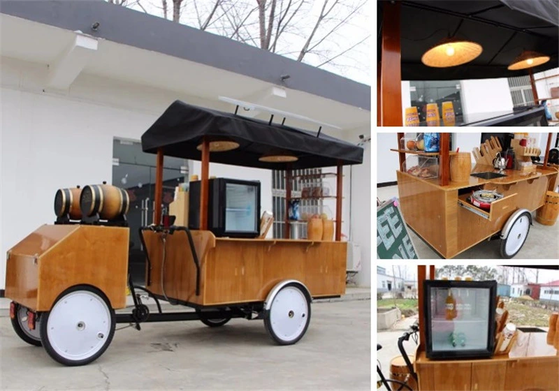 Customizable Electric Cargo Bike Street Vending Bicycle Adult Tricycle mobile Drink Bubble Tea Coffee Van Cafe Cart for Sale