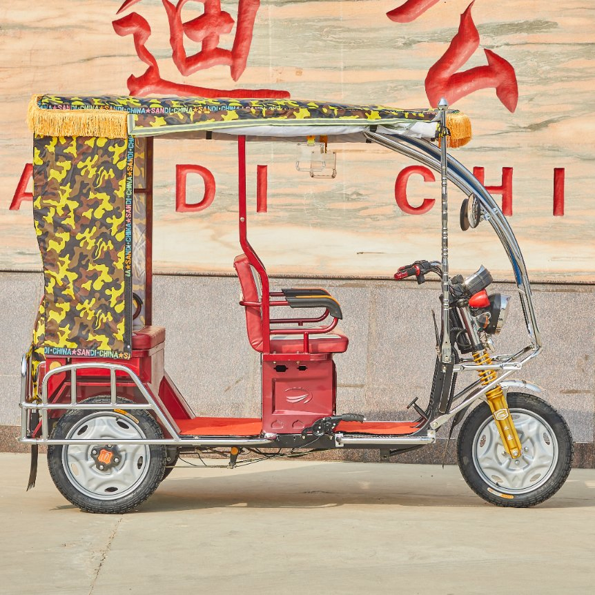 Electric Passenger Tricycle Trike with 4-6 Seats Adult Battery Driving Rickshaw