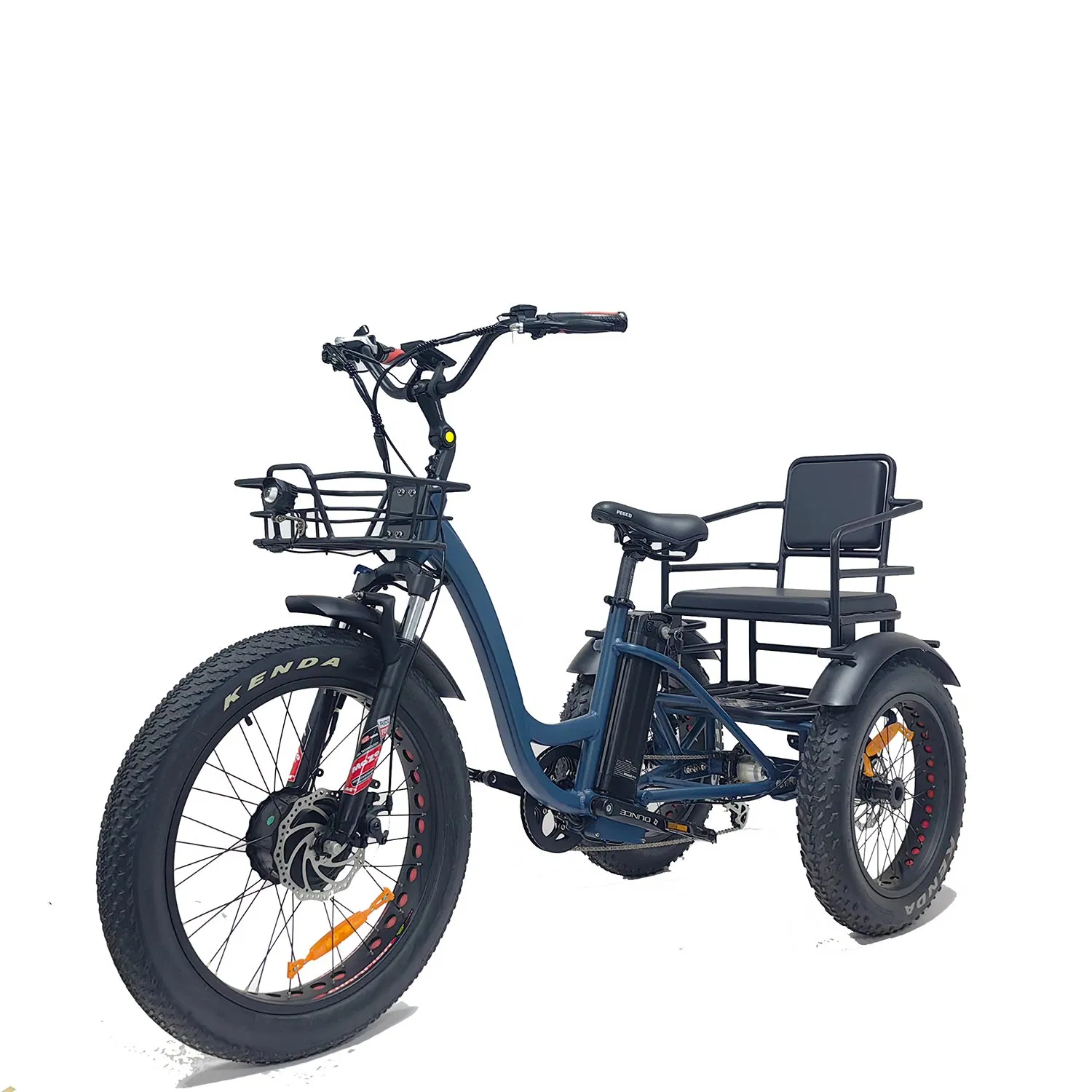 3 Wheel Electric Cargo Tricycle Fat Tire Front Drive Family 2person Electric Trike
