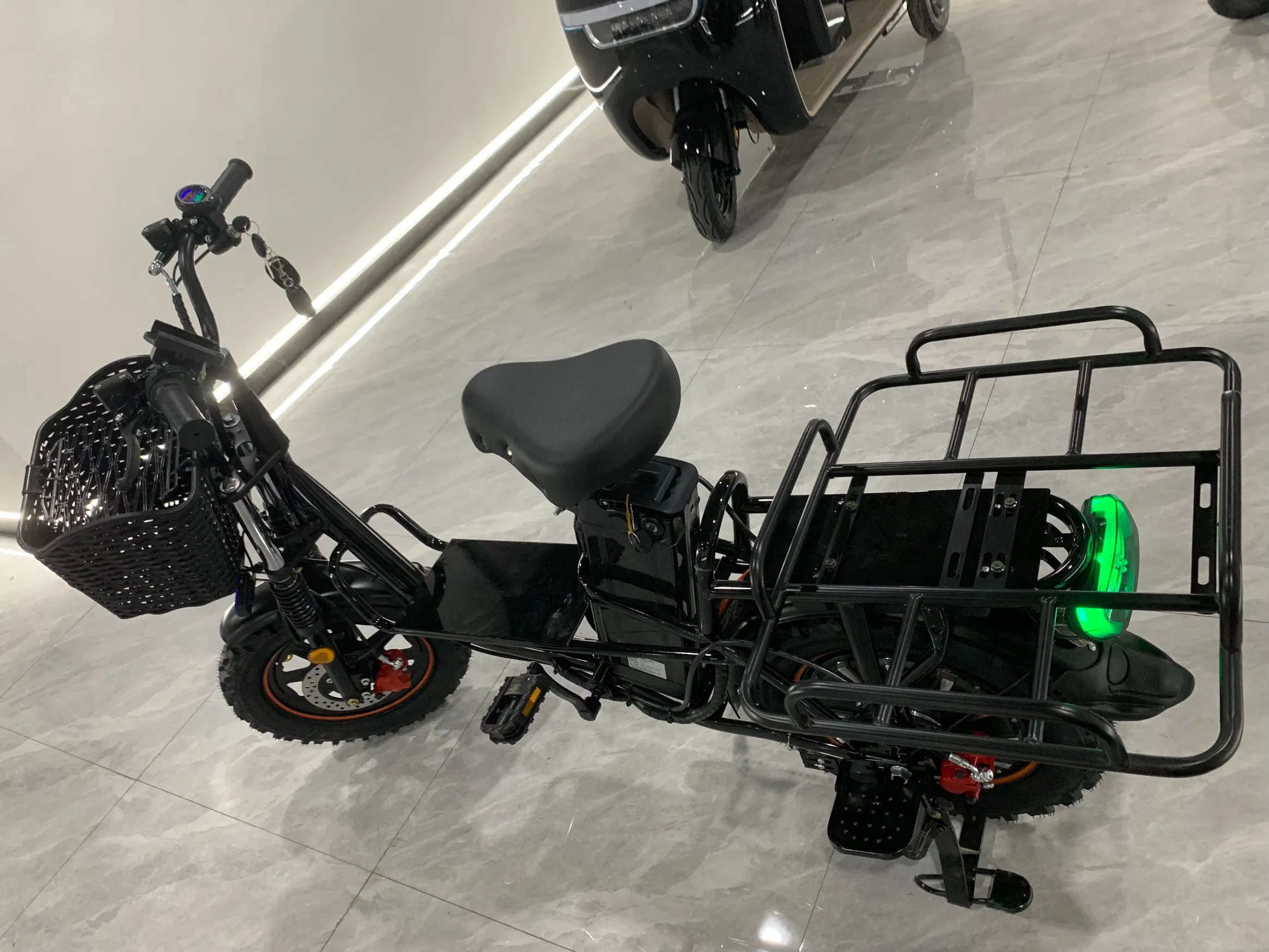 Electric City Bike for Commuting Family Cargo E Bike with Front Basket &amp; Rear Rack Delivery PRO Bicycle Y120max