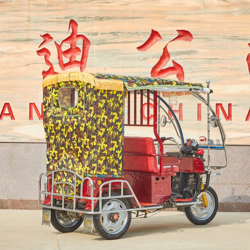 Electric Passenger Tricycle Trike with 4-6 Seats Adult Battery Driving Rickshaw