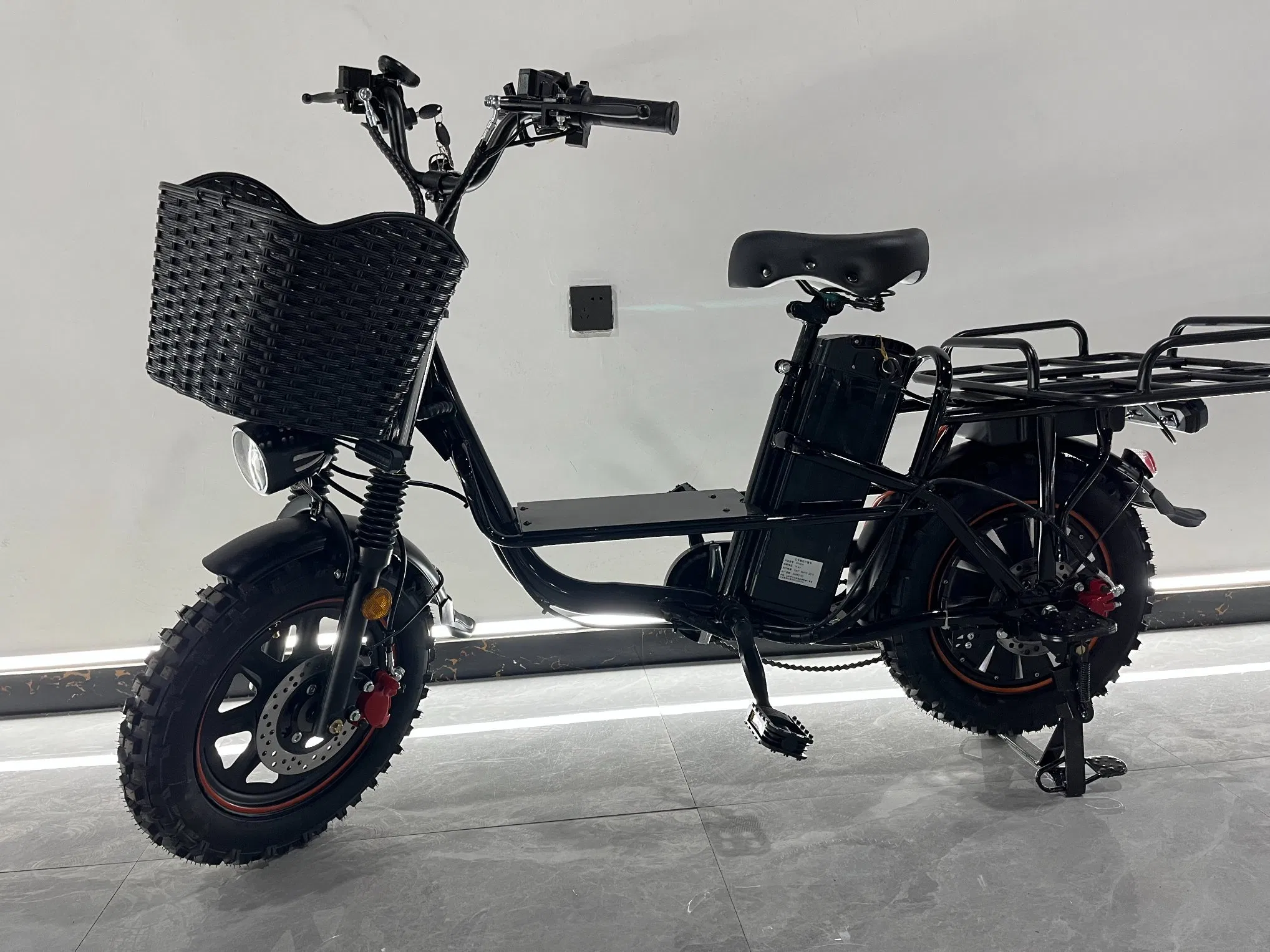 Electric City Bike for Commuting Family Cargo E Bike with Front Basket &amp; Rear Rack Delivery PRO Bicycle Y120max